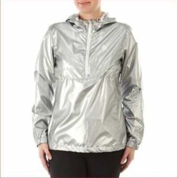 Reebok Silver Pullover lightweight Rain Jacket - Picture 2 of 13
